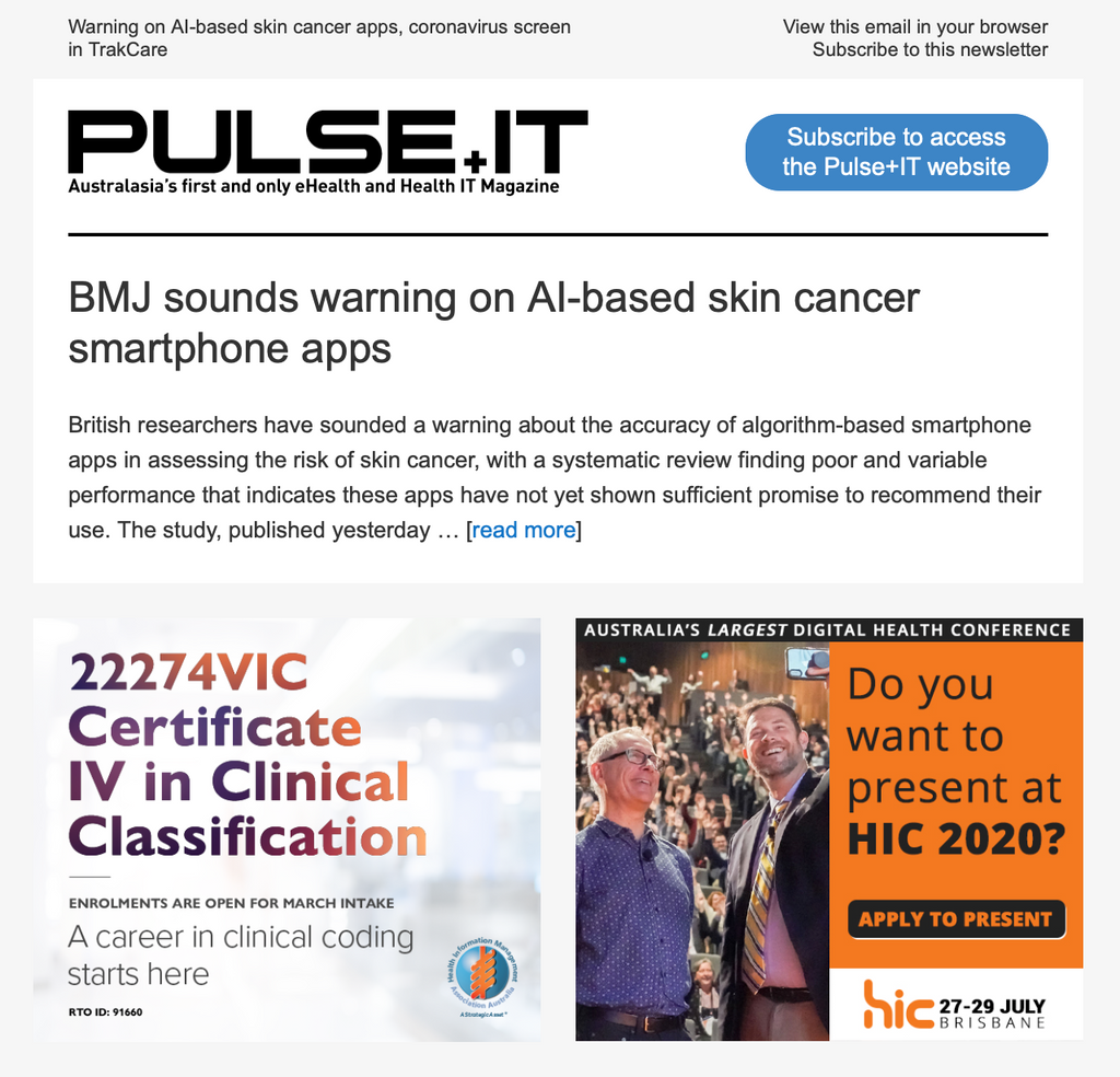 Pulse+IT eNewsletter - Banners